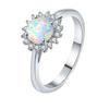 Anillo Ópalo Redondo, Anillo de Mujer Moderno y Creativo, Regalo Popular Transfronterizo de Cumpleaños, Joyería de Estilo Europeo y Americano, Moderno para Desplazarse