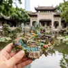 Ímãs de Geladeira de Metal Shunde, Lembranças de Check-In de Cidade Turística, Letreiros Magnéticos Metálicos Culturais e Criativos Ímãs de Geladeira Shunde de Metal