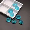 Pedra de Cristal de Vidro Emendado Cabochão Oval Pedra Solta Gema Colorida Paraíba Imitação Pedra Solta Acessório de Pedra para Joias