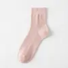 Meias Femininas para Primavera e Verão, Meias Finas de Cano Médio, Malha Lisa, Respiráveis, Antibacterianas, Meias Longas para Primavera e Outono, Meias Femininas Resistentes ao Odor