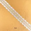 19 Estilos de Renda Branca Não Elástica Bordada com Vazados e Bordas Florais para Roupas, Sapatos, Meias, Cortinas, Acessórios de Sofá e Peças Decorativas