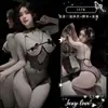 Coelhinha Lingerie Desejo Puro Body Sexy Transparente Renda Branca Vazada Uniforme de Tentação Conjunto