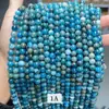 Popular Transfronteriza Piedra Cruda Natural de Apatita Azul Cuentas Sueltas de 6 mm Pulsera Componentes a Medio Terminar Cuentas Redondas Accesorios para Joyería DIY Venta al por Mayor