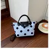 Bolso de lunares estilo coreano, bolso de hombro de lujo de nicho, moda otoño e invierno 2026, elegante bolso cruzado para el hombro y debajo del brazo para el trabajo