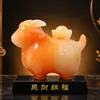 Estátua de Três Carneiros em Jade para Riqueza e Prosperidade, Adequada para Sala de Estar ou Escritório Executivo, Mascote de Alto Padrão do Zodíaco Ano do Carneiro 2027