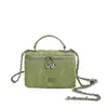 Bolsa Quadrada Acolchoada com Corrente Estilo Tweed para Mulheres 2026 Nova Versátil Mini Bolsa para Batom Bolsa Transversal de Ombro Estilo Primavera