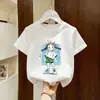 Camiseta de Manga Curta para Meninas Verão 2026 Novo Estilo Infantil Algodão Puro Top Roupas de Verão Super Bonitas Camada Base Tendência Verão t