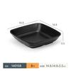 Vajilla de melamina A5 plato para olla caliente negro creativo plato para barbacoa barbacoa imitación porcelana plato rectangular para carne tazón comercial