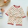 Pijama Infantil Verão Fina Fibra de Bambu Bebê Manga Três Quartos Conjunto de Pijama para Ar Condicionado Meninos e Meninas Roupa de Casa