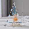 Mini modelo de velero mediterráneo, pequeño barco de madera, decoración de escritorio, accesorios para fotos, recuerdo turístico costero.