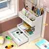 Porta-lápis inclinado em estoque transfronteiriço, organizador de mesa, caixa de armazenamento de papelaria para mesa de escritório, porta-canetas multifuncional para estudantes