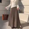 Falda midi plisada para mujer para otoño de 2026, adecuada para tipo de cuerpo pera, cubre las caderas, estiliza, con una caída fluida, dobladillo amplio, falda larga plisada de línea A, versátil