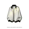 Chamarra a rayas con bloques de color estilo universitario y cuello alto para hombre, marca de tendencia Otoño e Invierno 2026, cárdigan casual con cremallera para pareja