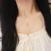 Collar de Caballito de Madera de Plata de Ley S925 Infantil para Mujer con Moissanita, Cadena de Clavícula Linda de Caballito de Madera, Perfecto para Año Nuevo y Año de Nacimiento