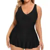 Estilo Nuevo Europeo y Americano Tankini de Dos Piezas Estampado Conservador Adelgazante Sin Mangas Aliexpress Venta Caliente Transfronteriza Traje de Baño
