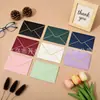 Sobres de Lujo de Colores con Estampado Dorado, Papel de Carta Personalizado, Tarjetas de Felicitación, Impresión en Relieve, Logotipo, Postales, Juegos de Invitación