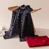 Bufanda Larga de Seda Cepillada de Moda Nueva Primavera/Verano Estilo Pareja Calentador de Cuello Bufanda Envolvente de Cuello de Alta Gama