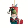 Nova Série de Natal do Papai Noel 2023 Decorações de Árvore de Natal Pingentes Acrílicos para Carro
