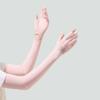 Guantes de verano para mujer con protección solar, protección UV, protección para brazos, manga de hielo, para conducir, correr, montar a caballo al aire libre, ligeros, transpirables, de 2 dedos y secado rápido.