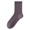 Calcetines de lana apilados de otoño e invierno para mujer, calcetines cálidos con retención de calor para dama, medias sin costuras, calcetines gruesos de color sólido para mujer