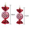 Transfronterizo Nuevo Caramelo Cola de Pez Navideño Pintado Espiral Caramelo Plano Adornos Colgantes para Árbol de Navidad Adornos Colgantes Adornos Colgantes de Cumpleaños