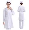 Ropa de enfermera al por mayor, bata blanca de laboratorio, traje de cuello redondo, cuello parcial, manga larga, manga corta, bata fina y gruesa, para farmacia y clínica