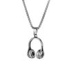 Collar Colgante de Auriculares con Melodía Alegre, Nueva Cadena para Suéter Versátil Estilo Nicho Otoño/Invierno, Collar de Acero de Titanio para Auriculares