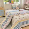 Nuevo modelo 2026 funda de cama acolchada con forro polar 100% algodón, funda de cama acolchada lavada con arena a alta temperatura, sábana y funda de edredón engrosadas