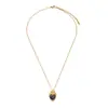 Collar Yunyao de Acero Inoxidable Planeta Corazón Luna para Mujer Full Diamante Lujo Ligero Cadena Clavícula Simple Colgante de Cobre Fábrica Venta al por Mayor