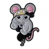 Broche de Rato Musculoso Engraçado em Desenho Animado, Insígnia Animal Divertida e Criativa, Acessórios Personalizados para Roupas, Bolsas, Atacado