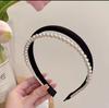 Diadema de doble capa estrecha, temperamento de perla de satén, diadema de doble capa, perla brillante, accesorios para el cabello de alta calidad que combinan con todo