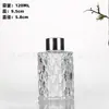 Frasco de fragrância romboide cilíndrico para difusor de hotel e casa de temporada sem fogo garrafa de fragrância de rattan e vidro pequena capacidade garrafa vazia