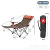 Silla plegable para exteriores, para acampar, portátil, para playa, con respaldo grueso, para pescar, para la oficina, para el almuerzo, reclinable para interiores