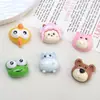 Accesorios de Resina DIY de Dibujos Animados Joyería Cabeza de Animal Linda Pegamento de Crema Pasador Funda de Teléfono Móvil Hebilla de Zapato Llavero Colgante