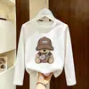 Camiseta de Manga Larga para Niños 2026 Primavera Nuevo Estilo Coreano Delgado Dibujos Animados Algodón Puro Top Camisa Base Atuendo de Primavera