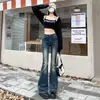 Jeans de campana retro para mujer, nueva colección otoño/invierno 2026, de cintura alta, adelgazantes, estilo callejero americano, pantalones acampanados de moda
