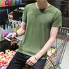 Precio al por mayor Cuello en V Cuello redondo Camiseta de manga corta para hombre Ropa holgada de verano de secado rápido Gordo talla grande Gordo Camiseta gorda