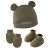 Comercio exterior europeo y americano gorro para llanta de recién nacido guantes antiarañazos cubrepiés gorro de bebé guantes de bebé cubrepiés juego de tres piezas 8327