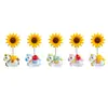 Decoración de Coche para el Año Nuevo del Caballo 2026: Caballito que Atrae Riqueza Giratorio Girasol Adorno para Tablero de Coche