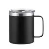 Taza Termo de Acero Inoxidable de 12 oz, Taza de Café Simple de Acero Inoxidable, Taza de Viaje Portátil con Impresión de Logo