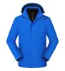 Jaqueta de Montanhismo Três em Um para Homens e Mulheres, Impermeável, Corta-vento, com Capuz, com Forro de Fleece, LOGO Personalizável, Casaco de Jaqueta para Exterior
