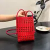 Bolso cuadrado pequeño calado estilo coreano para mujer, bolso para teléfono móvil, nuevo modelo de verano 2026, bolso de hombro/bandolera moderno y popular para el uso diario