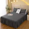 Conjunto de Capa de Saia de Cama de Três Peças para Todas as Estações, Opções de Algodão e Não Algodão, Novo Modelo 2026 Lençol de Cama com Borda Saia