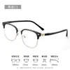 Gafas de Media Montura Estilo Retro Línea de Cejas Anti-Luz Azul para Hombre Montura TR 8088 Montura Metálica para Gafas Danyang Gafas para Miopía Venta al por Mayor
