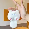 Bolso bandolera de网红 con colgante de margarita y ovejita blanca, llavero creativo de oveja de peluche para bolso, venta al por mayor
