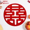 Autoadhesivos de Manualidades Redondos de Terciopelo Todo Rojo Suministros de Boda Calidad Grabada con Láser Innovadores Pegatinas para Puertas y Paredes con Palabras Felices