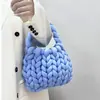 Bolso de Mano DIY Tejido a Mano con Hilo de Núcleo, Hilo Islandés Ultra Grueso Estilo Coreano Ins, Bolso de Hombro, Regalo para Novia
