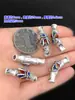 Plata pura s999 Retro Azul Quemado Yiming Increíble Pulsera de Medio Codo Cuerda de Mano Trenzada Pulsera Collar Accesorios DIY Hechos a Mano