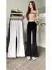 Pantalones de Yoga Acampanados Estilo Americano Transfronterizos 2026 Primavera y Otoño Nuevos, Pantalones de Chándal, Pantalones Bootcut, Pantalones de Tiro Alto hasta el Suelo para Mujer