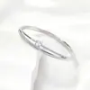 Pulsera Compacta de Nuevo Estilo con Tachuelas de Diamante para Mujer, Pulsera Minimalista de Lujo Ins de un Solo Círculo Simple, Pulsera Básica de Moda de Japón y Corea